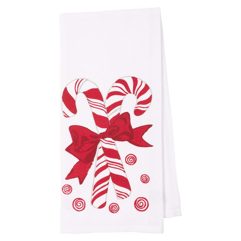 KAF Home Pantry Kitchen Holiday Dish Towel Set of 4, 100-Percent Cotton, 18 x 28-inch (Candy Cane Mints) - Image 2